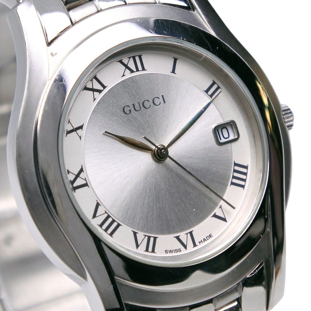 Gucci Stainless Steel Quartz Analog Display Silver Dial Watch — view 3