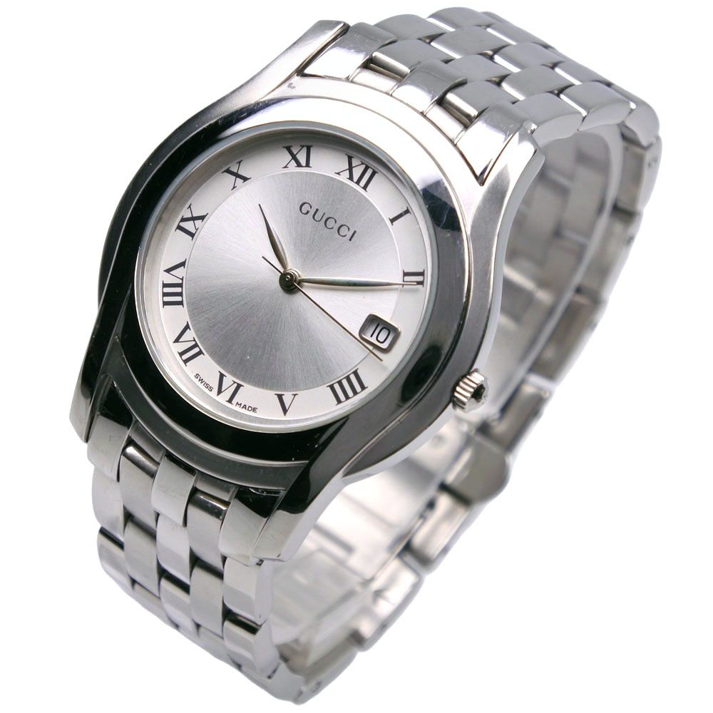 Gucci Stainless Steel Quartz Analog Display Silver Dial Watch — view 2