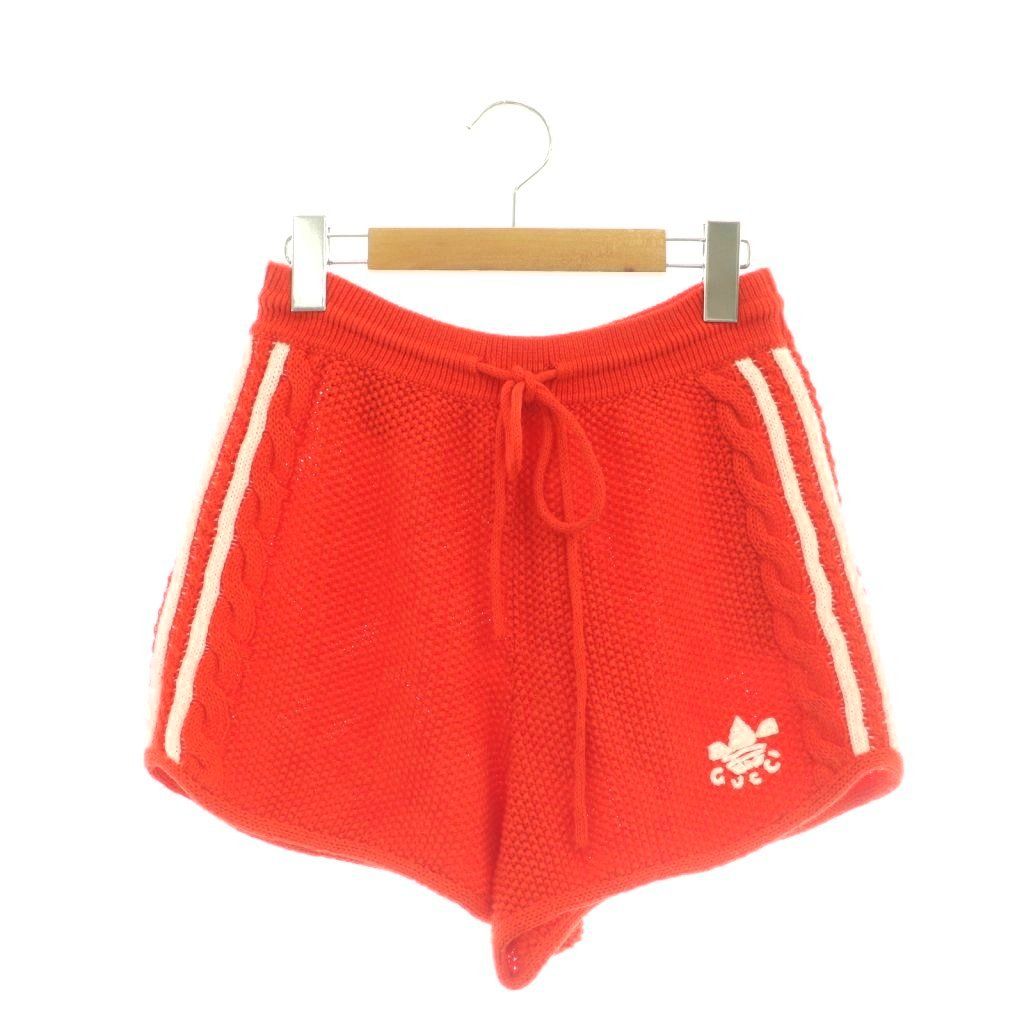 Gucci Adidas Sleeve Stripes Knit Shorts Pants Trefoy Logo L Orange SY