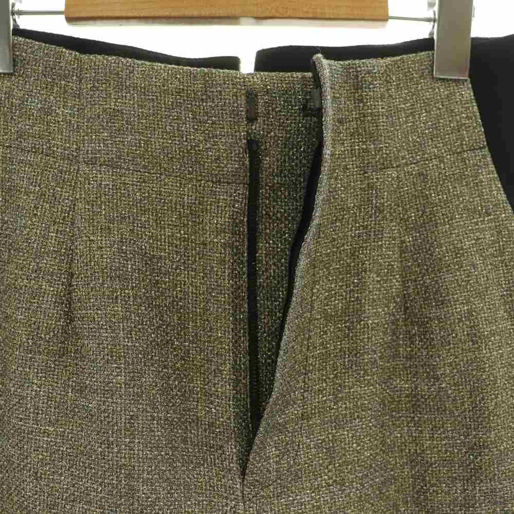 Louis Vuitton Cropped Pants Lame Side Line 38 Silver Color Black SY — view 3