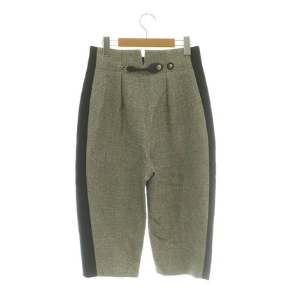 Louis Vuitton Cropped Pants Lame Side Line 38 Silver Color Black SY — view 2