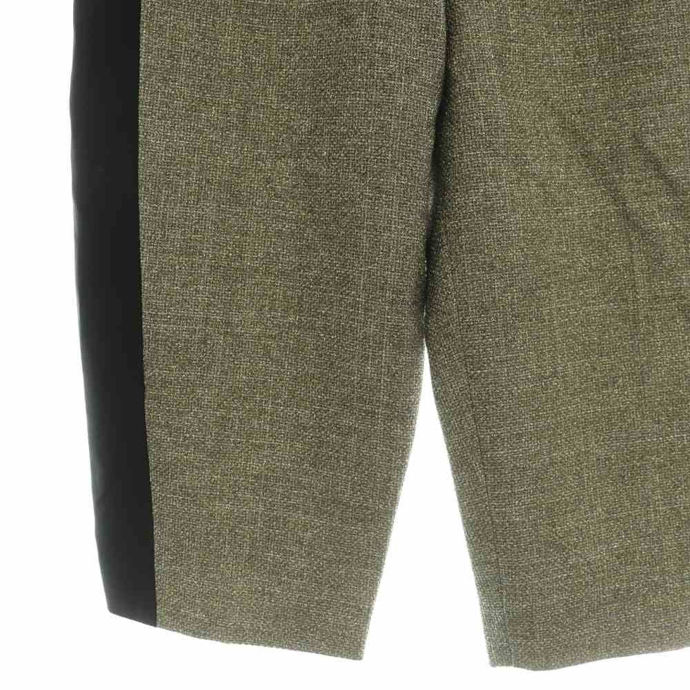 Louis Vuitton Cropped Pants Lame Side Line 38 Silver Color Black SY — view 4