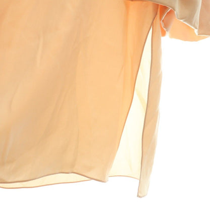 Fendi Blouse Half Sleeve Silk Open Collar 36 Beige SY — view 4