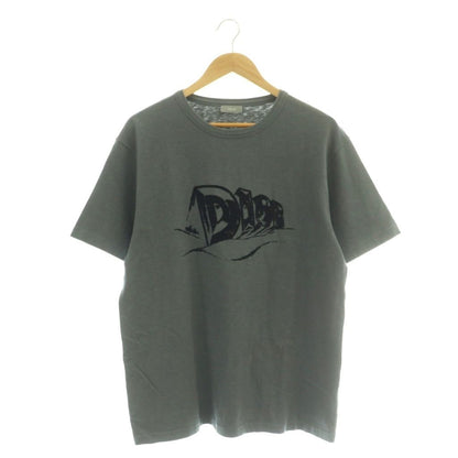 Dior Homme Slab Cotton Jersey T-Shirt Logo Short Sleeve XL Gray SY