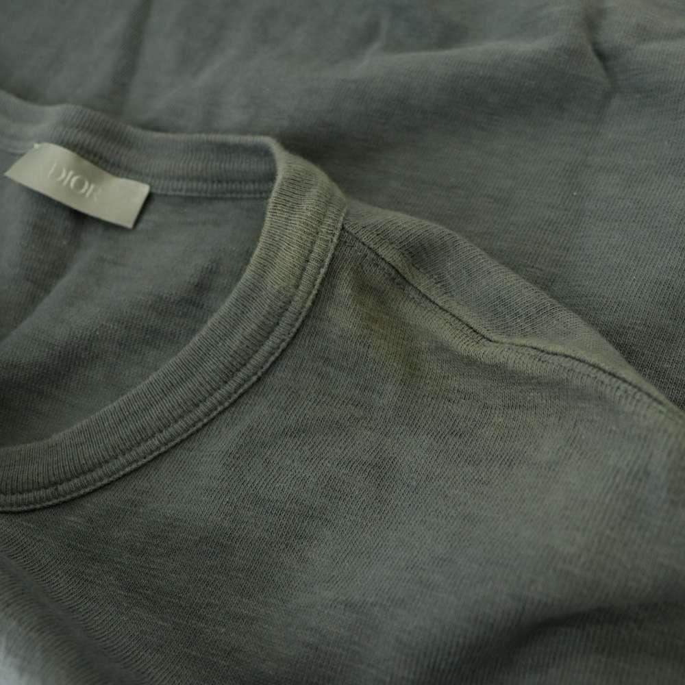 Dior Homme Slab Cotton Jersey T-Shirt Logo Short Sleeve XL Gray SY — view 6