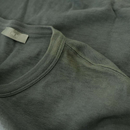 Dior Homme Slab Cotton Jersey T-Shirt Logo Short Sleeve XL Gray SY — view 6