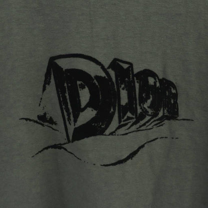 Dior Homme Slab Cotton Jersey T-Shirt Logo Short Sleeve XL Gray SY — view 4