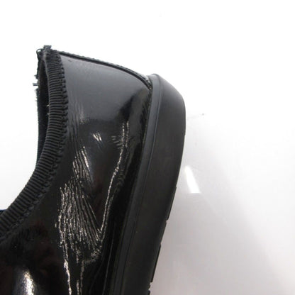 Prada Sport Sneakers Shoes Low Cut Enamel Lace Up Logo 37.5 Black — view 9