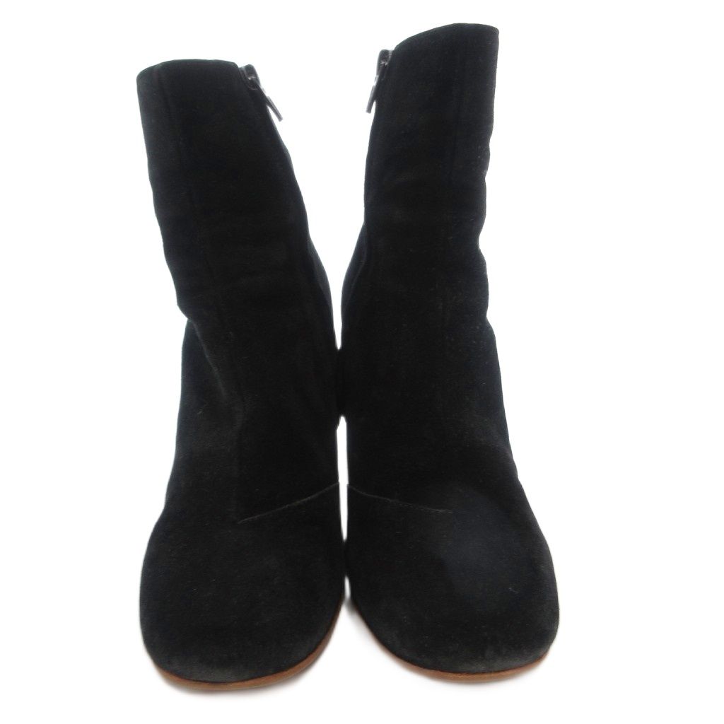Celine Phoebe Philo Era Bambam Short Boots Suede Metal Heels Side Zip 36.5 Black — view 4