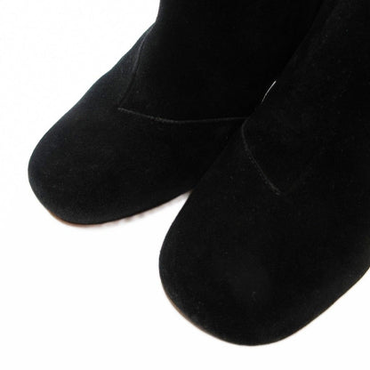 Celine Phoebe Philo Era Bambam Short Boots Suede Metal Heels Side Zip 36.5 Black — view 3