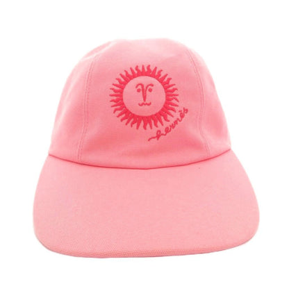 Hermes Davis Sunshine Cap Hat Embroidery Cotton 57 Pink — view 2