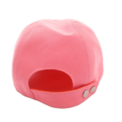 Hermes Davis Sunshine Cap Hat Embroidery Cotton 57 Pink — view 3