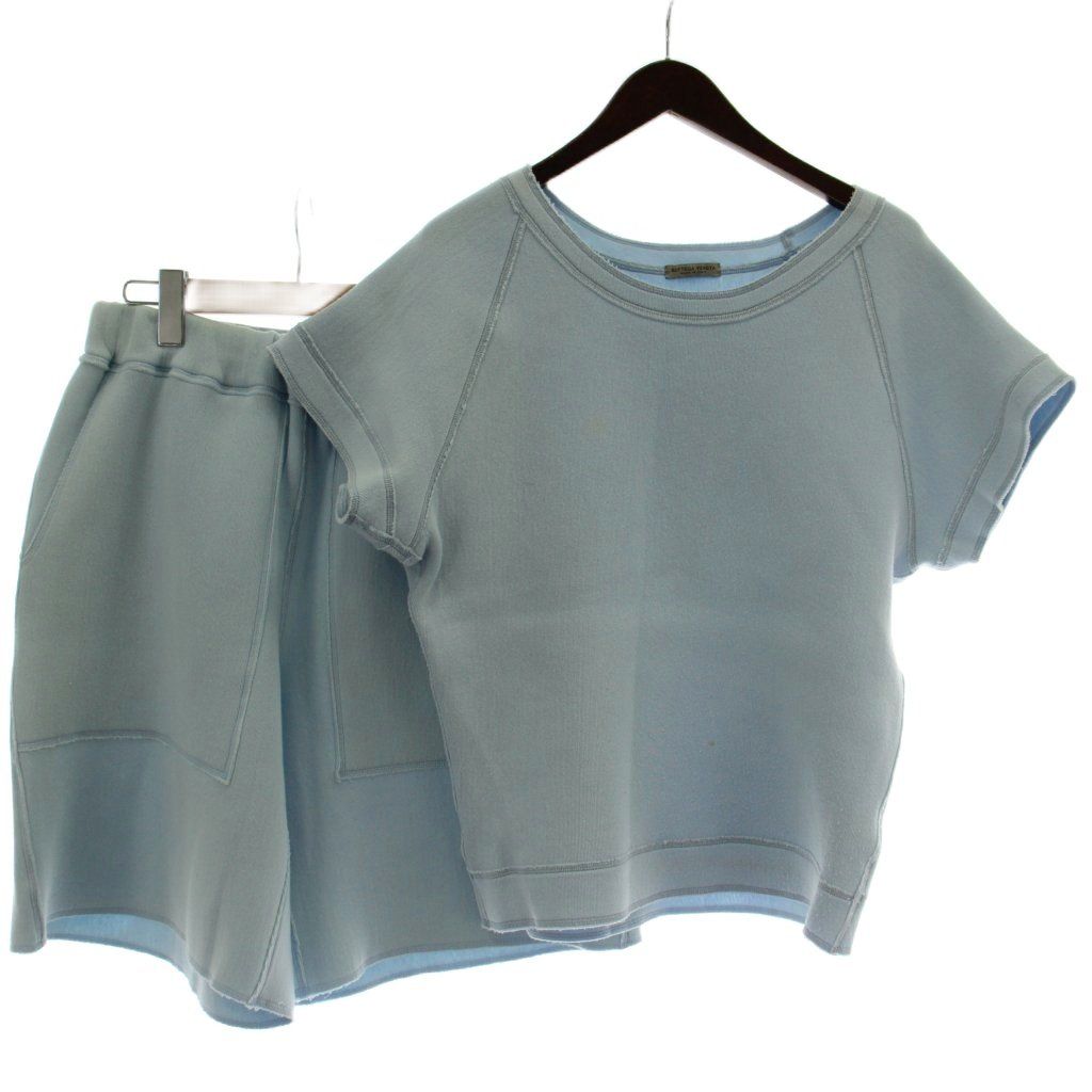 Bottega Veneta Set Top Shorts Sweatshirt 36 Light Blue Short Sleeve Round Neck