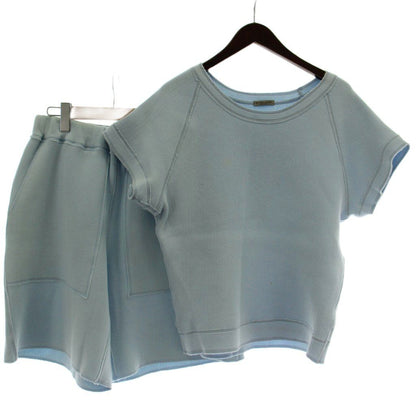 Bottega Veneta Set Top Shorts Sweatshirt 36 Light Blue Short Sleeve Round Neck