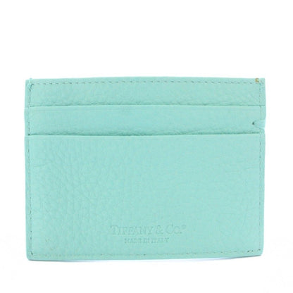 Tiffany & Co Card Case Business Holder Leather Cobalt Blue TK