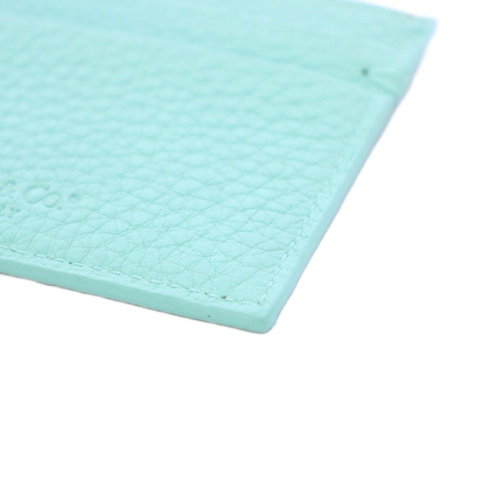 Tiffany & Co Card Case Business Holder Leather Cobalt Blue TK — view 5