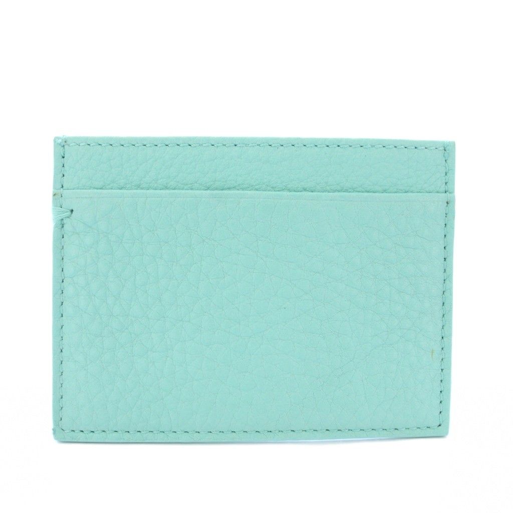 Tiffany & Co Card Case Business Holder Leather Cobalt Blue TK — view 2