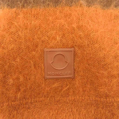 Moncler Sciarpa Scarf Shawl Border Pattern Mohair Wool Logo Multicolor — view 5