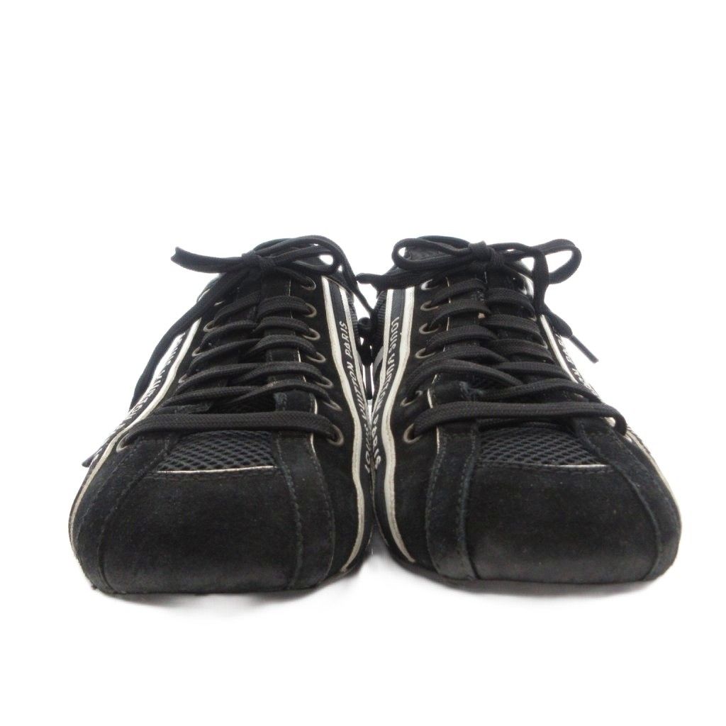 Louis Vuitton Tape Logo Side Line Sneakers Shoes Low Cut Suede Leather Trim — view 4