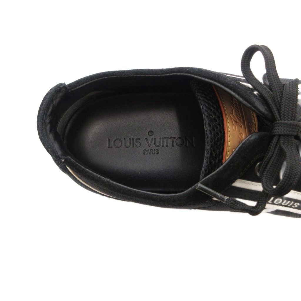 Louis Vuitton Tape Logo Side Line Sneakers Shoes Low Cut Suede Leather Trim — view 7