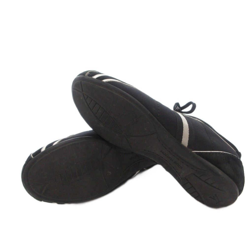 Louis Vuitton Tape Logo Side Line Sneakers Shoes Low Cut Suede Leather Trim — view 6