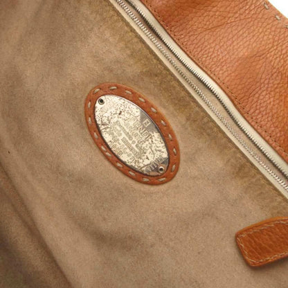Fendi Selleria Tote Shoulder Leather Plate Logo Brown — view 7