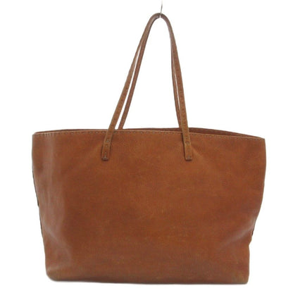 Fendi Selleria Tote Shoulder Leather Plate Logo Brown — view 2