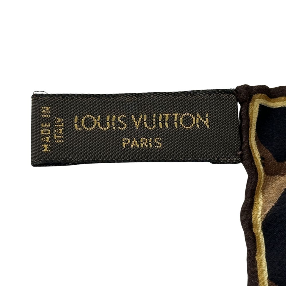 Louis Vuitton Scarf Monogram Silk Carre Denim Noir Black Large — view 4
