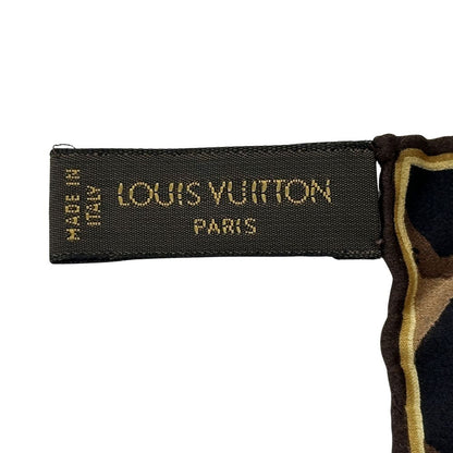 Louis Vuitton Scarf Monogram Silk Carre Denim Noir Black Large — view 4