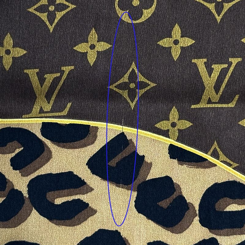 Louis Vuitton Scarf Monogram Silk Carre Denim Noir Black Large — view 6