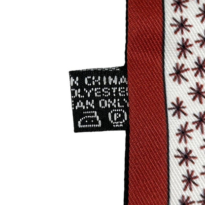 Dior Scarf Mizza Silk Red Multicolor Twill Star Pattern — view 7