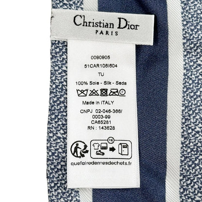 Dior Scarf Mitzah Silk Blue Logo Floral — view 6