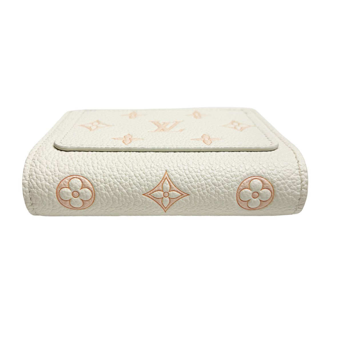 Louis Vuitton Portefeuille Monogram Bifold Wallet Milky White Peach Gold — view 4