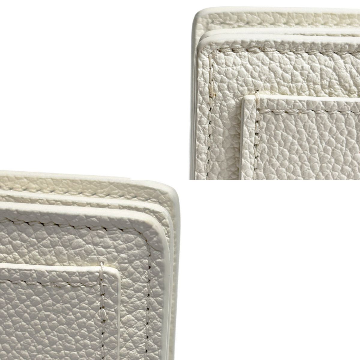 Louis Vuitton Portefeuille Monogram Bifold Wallet Milky White Peach Gold — view 8