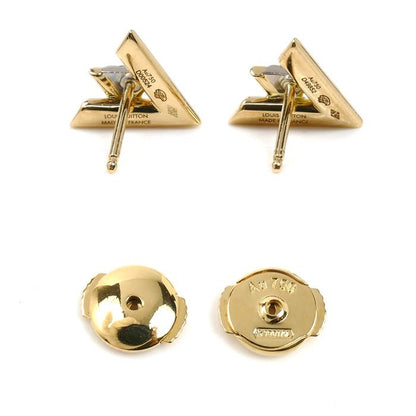 Louis Vuitton 18k Yellow Gold Volt One Earrings Diamond Set Sold — view 3