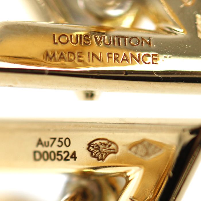 Louis Vuitton 18k Yellow Gold Volt One Earrings Diamond Set Sold — view 4