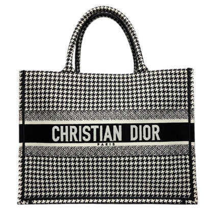 Dior Book Tote Houndstooth Black White