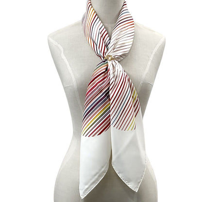 Hermes Scarf Carre 90 Faubourg Express Silk White Rainbow Large — view 6