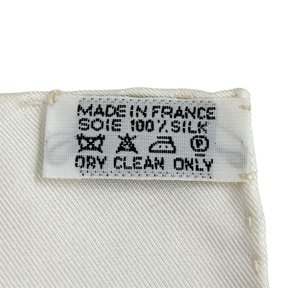 Hermes Scarf Carre 90 Faubourg Express Silk White Rainbow Large — view 5