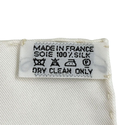 Hermes Scarf Carre 90 Faubourg Express Silk White Rainbow Large — view 5