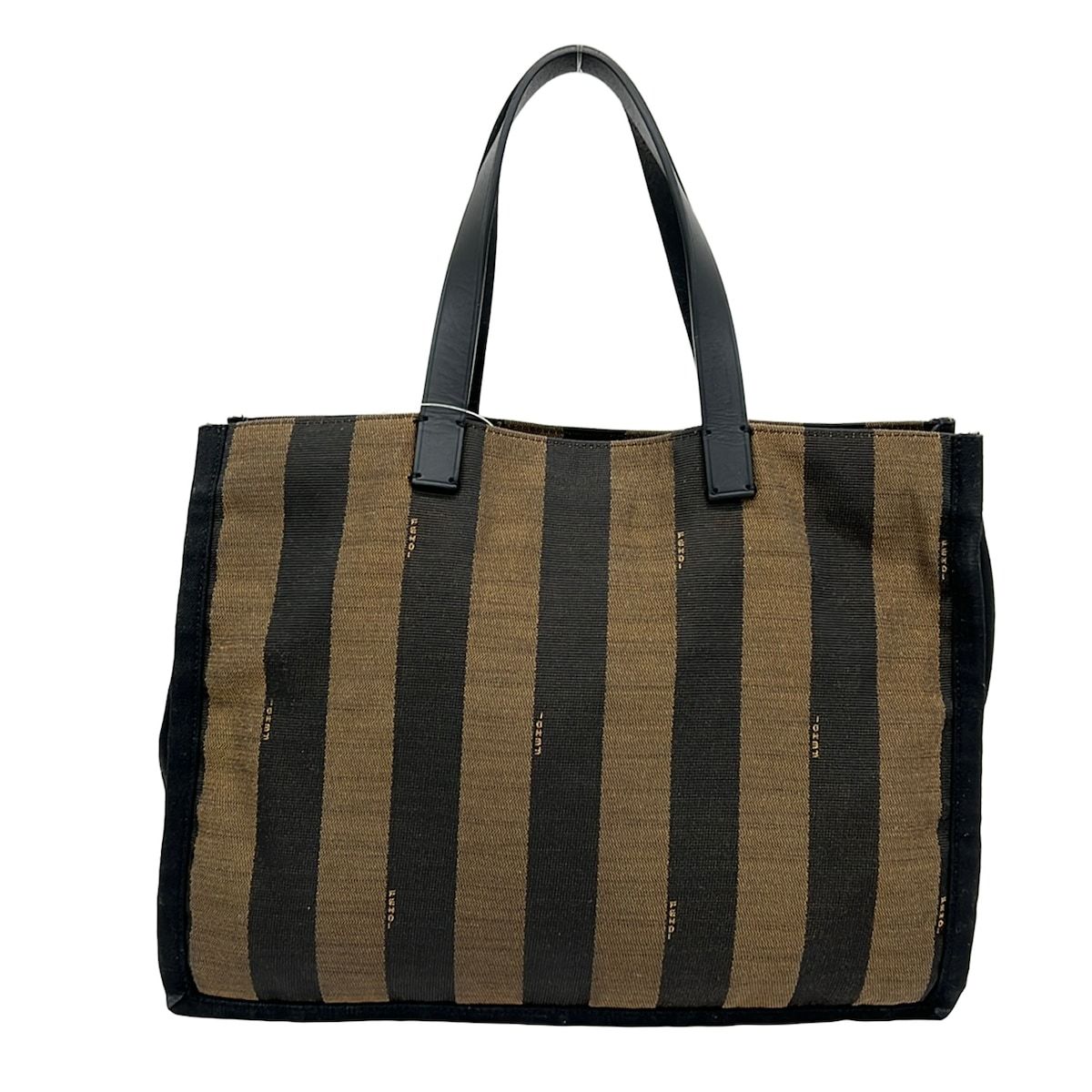 Fendi Tote Pecan Beige Black Leather — view 3