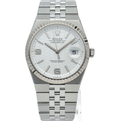 Rolex Land Watch Honeycomb Motif Box 18k White Gold SS — view 2