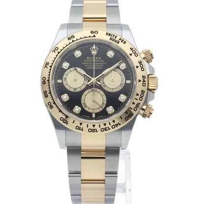 Rolex Cosmograph Daytona Watch Diamond Box 18k Yellow Gold SS Black Sha — view 2