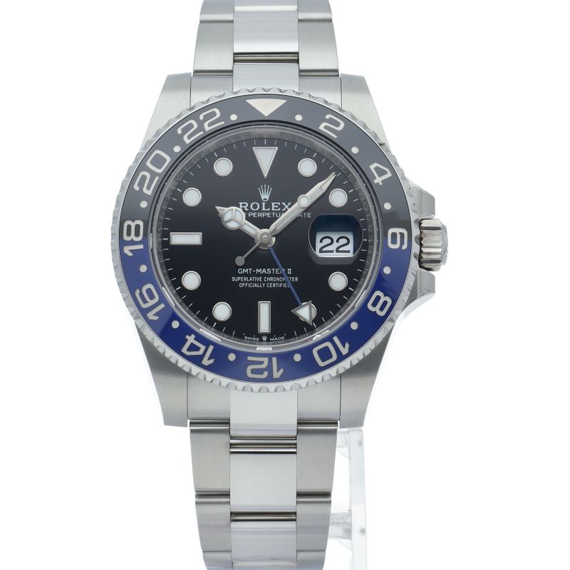 Rolex GMT Master 2 Watch Oyster Box SS Black — view 2
