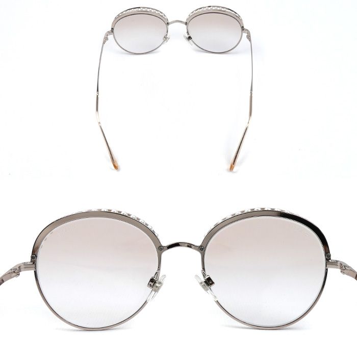 Chanel CC Logo Sunglasses Pink Gold 13 Eyewear — view 2