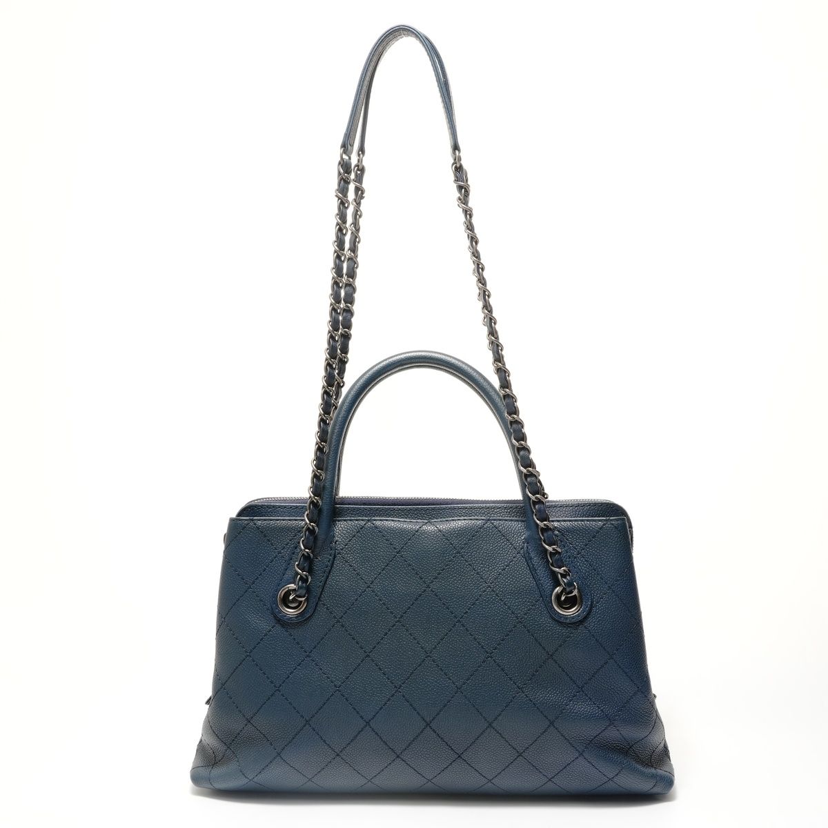Chanel Shoulder Bag Caviar Leather Gunmetallic 2-Way — view 2