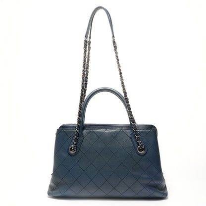 Chanel Shoulder Bag Caviar Leather Gunmetallic 2-Way — view 2