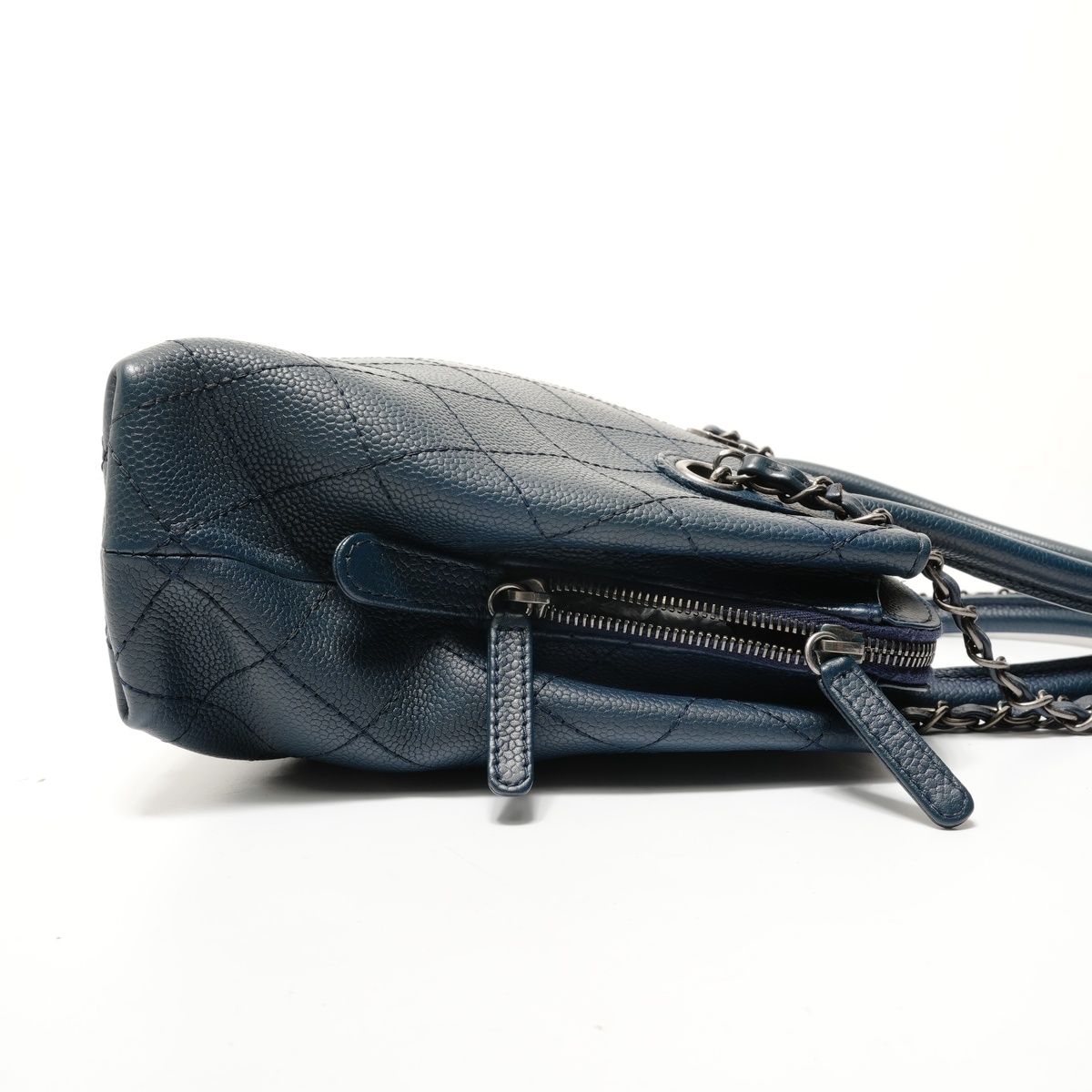 Chanel Shoulder Bag Caviar Leather Gunmetallic 2-Way — view 4