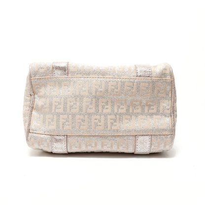 Fendi Zucchino Mini Boston Bag Silver Lame — view 7