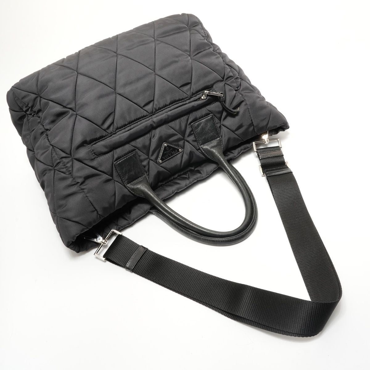 Prada Shoulder Bag Triangle Logo New Tessuto Bomber 2-Way — view 8